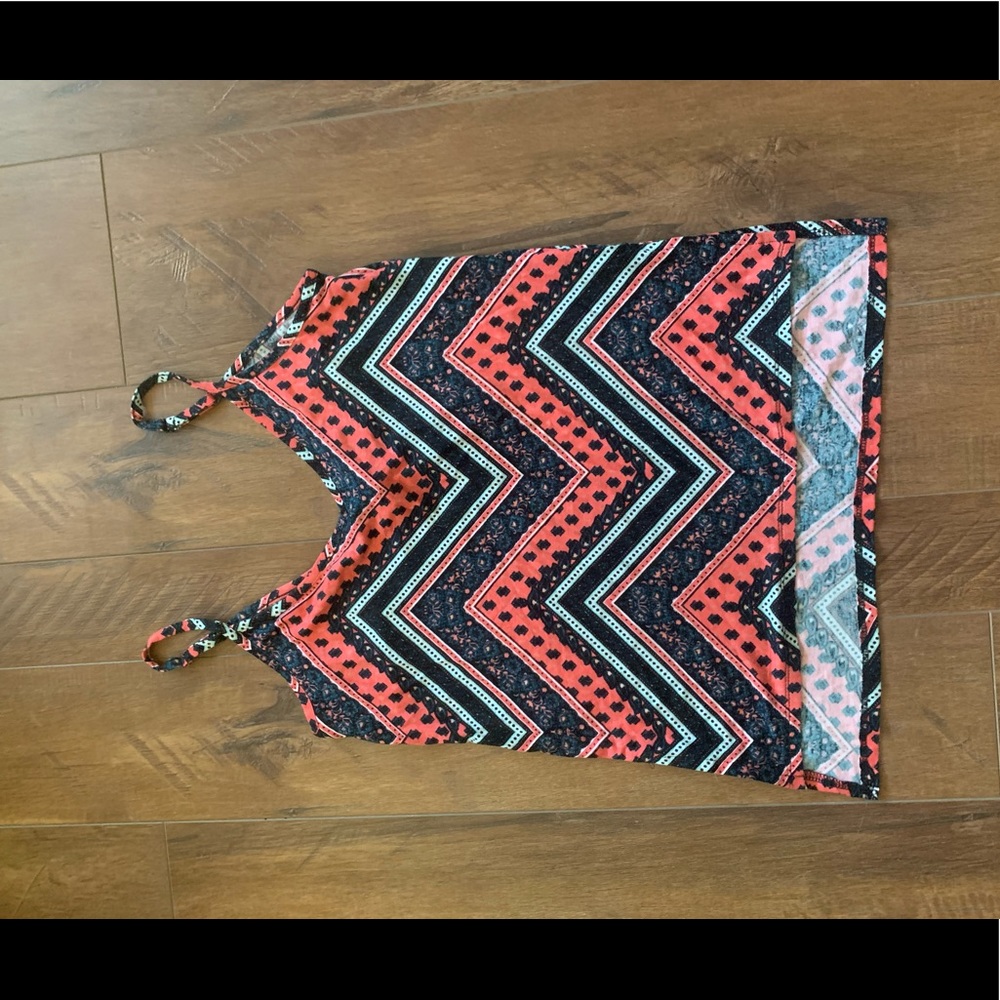 Multi colored loose tank top